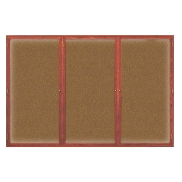 Open Faced Traditional Rounded Corkboard, UNITED VISUAL PRODUCTS, Mfr# UV640ARC-WHITE-DRKSPR